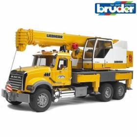 Camion Mack cu macara Liebherr 02818 Bruder