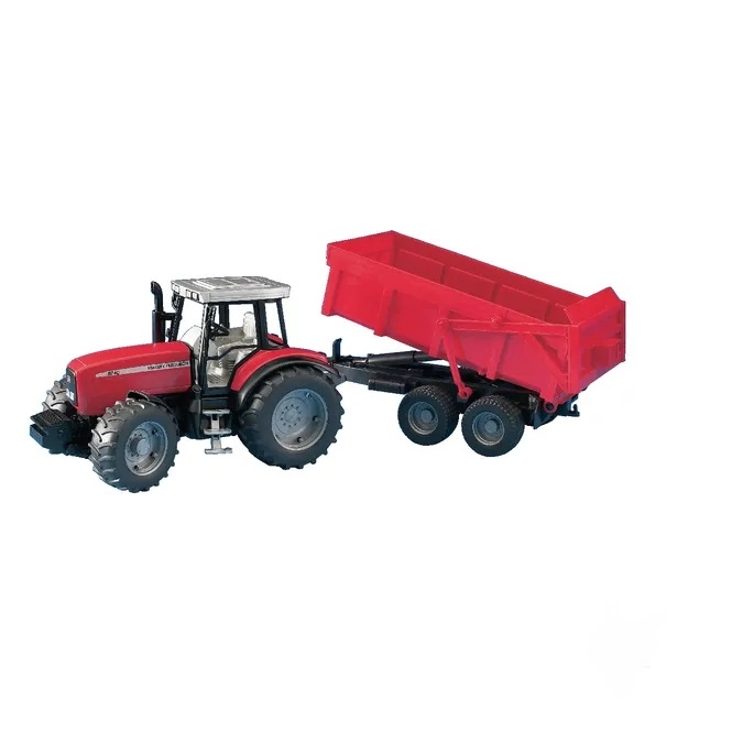 Tractor Massey Ferguson 7480 cu remorca 02045 Bruder