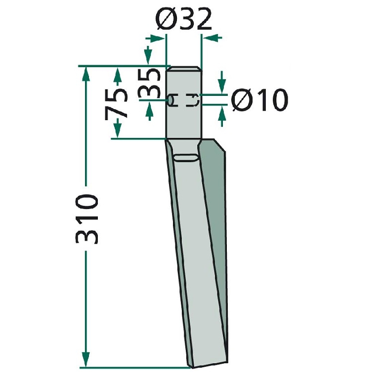 Cutit pentru grapa rotativa 0032070 Breviglieri Regent