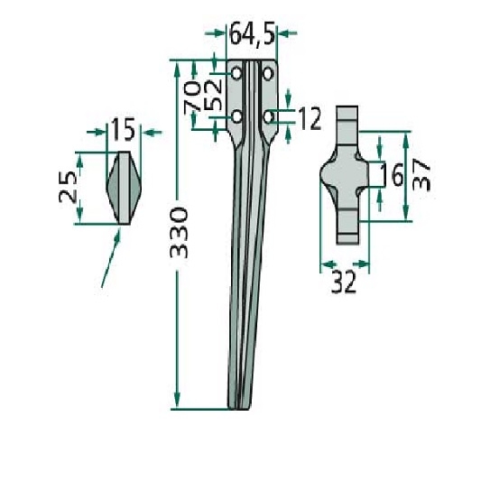 Cutit pentru grapa rotativa 300328 Eberhardt