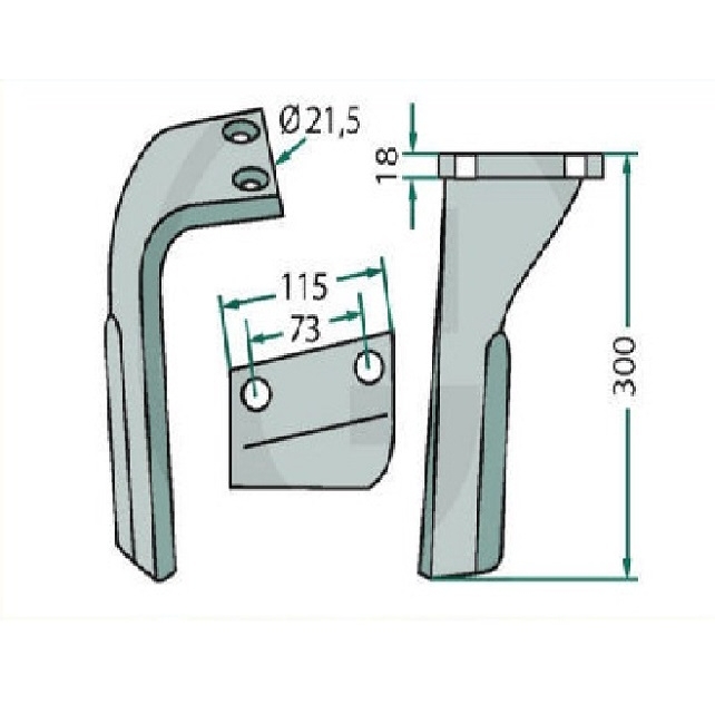 Cutit pentru grapa rotativa 3377012, 3377032 Lemken