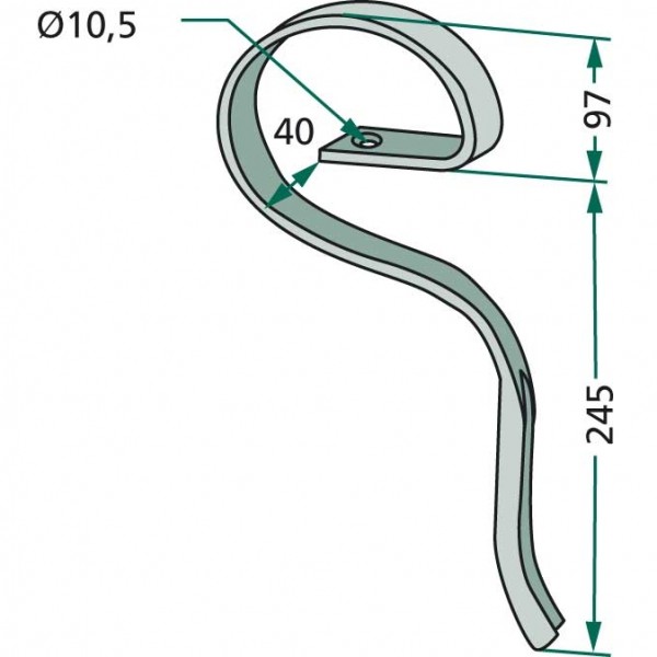 Arc pentru cultivator 25 x 8 mm