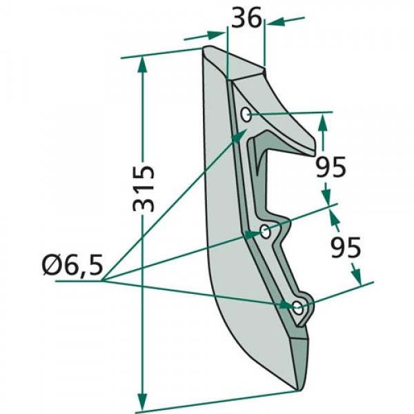 Brazdar pentru semanator TBLA0091D Kuhn Nodet