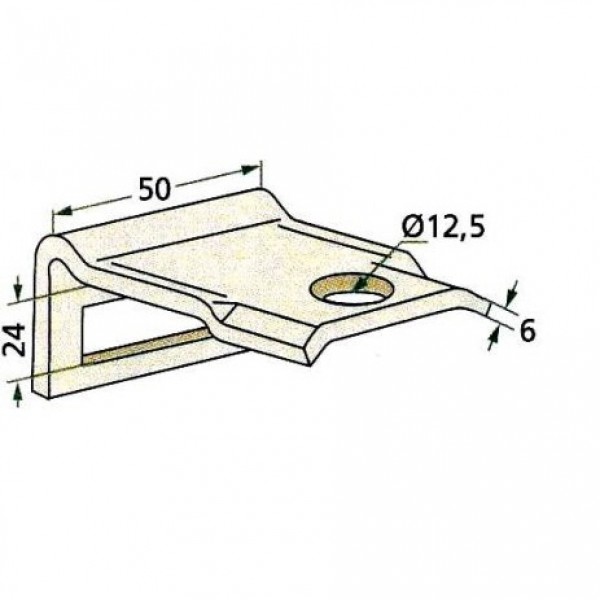 Brida arc pentru cultivator 32 x 10 mm