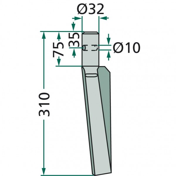 Cutit pentru grapa rotativa 0032069 Breviglieri Regent