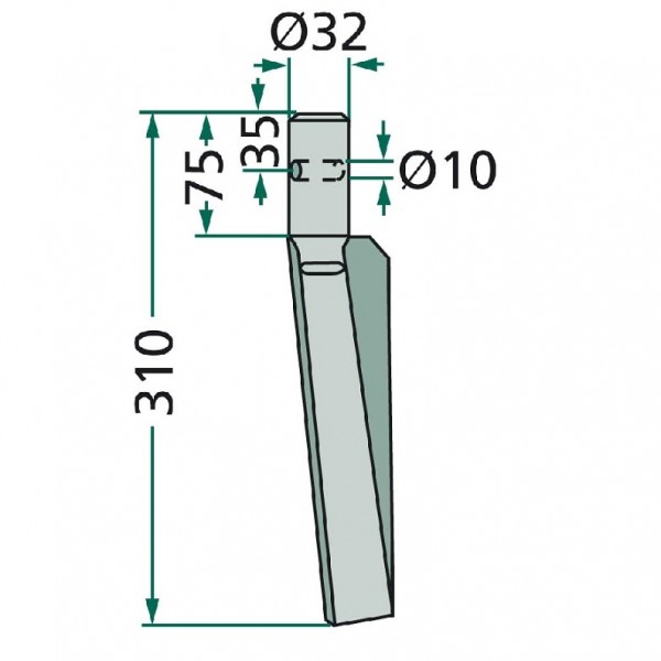 Cutit pentru grapa rotativa 0032069 Breviglieri Regent