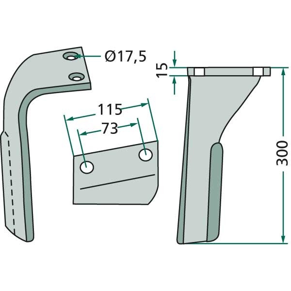 Cutit pentru grapa rotativa 3377022 Lemken