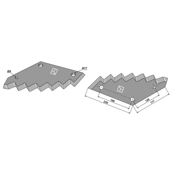 Cutit pentru vagon amestec furaje Trioliet 31853, 70-251