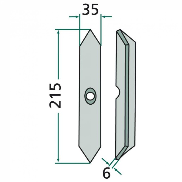 Sageata pentru arc cultivator 215x36x6 mm