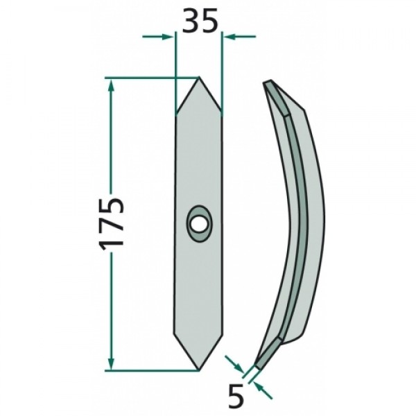 Sageata pentru arc cultivator 180x37x6 mm