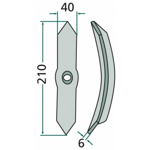 Sageata pentru arc cultivator 45x10 mm