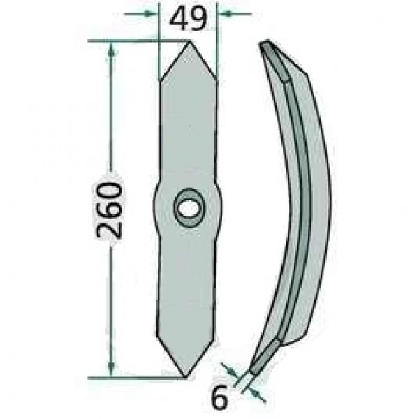 Sageata pentru arc cultivator 255x50x6 mm