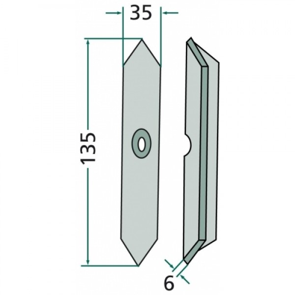 Sageata pentru arc cultivator 135x40x5 mm