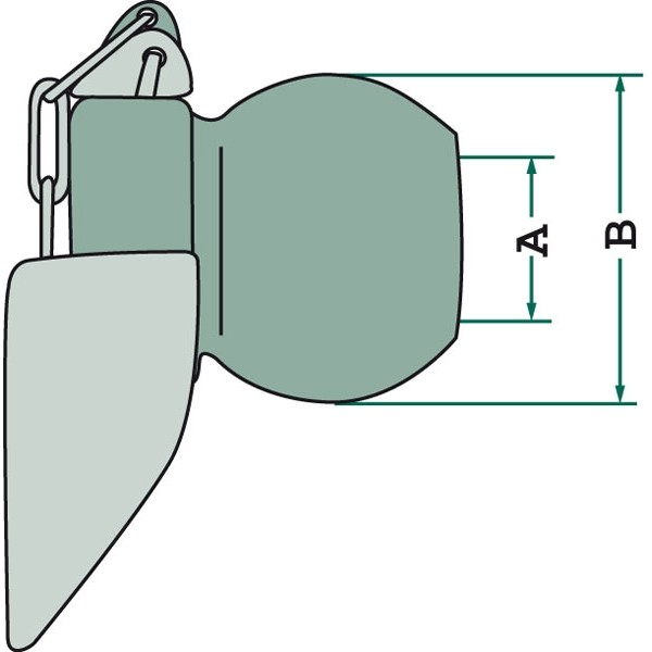 Nuca cu guler pentru tiranti 37 x 56 mm