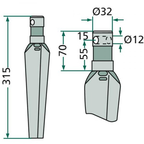 Cutit pentru grapa rotativa 034000 Niemeyer