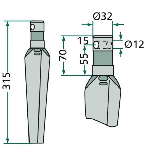 Cutit pentru grapa rotativa 034000 Niemeyer