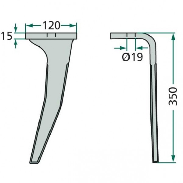 Cutit pentru grapa rotativa 6574300 Amazone