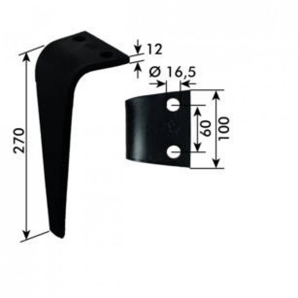 Cutit pentru grapa rotativa 7A48010, 04201 Feraboli, Frost