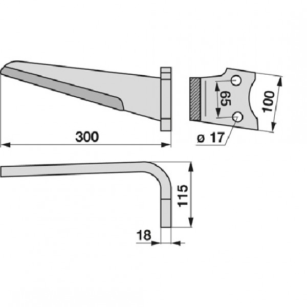 Cutit pentru grapa rotativa 84231801 Rabe