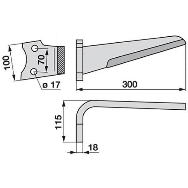 Cutit pentru grapa rotativa 84231802 Rabe