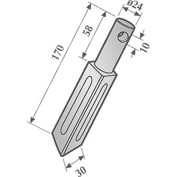 Cutit pentru grapa rotativa E-35920, 00035920 Rau