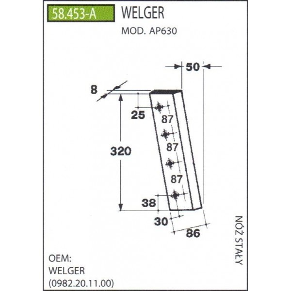 Cutit Piston Pentru Welger AP630