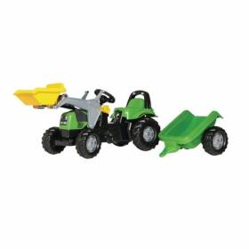 Tractor Deutz-Fahr cu frontlader si cu remorca 023196 Rolly Toys