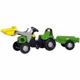 Tractor Deutz-Fahr cu frontlader si cu remorca 023196 Rolly Toys