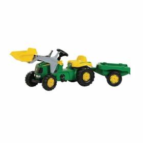 Tractor John Deere cu frontlader si cu remorca 023110 Rolly Toys