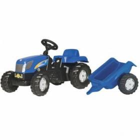 Tractor New Holland T 7550 cu remorca 013074 Rolly Toys