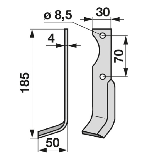 Cutit pentru freza rotativa 125025497 Agria