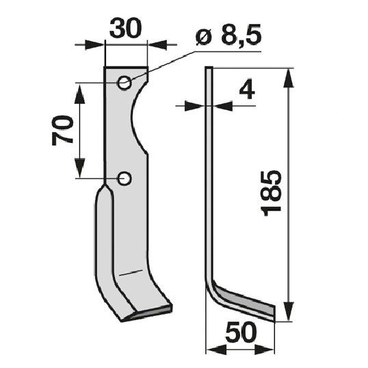 Cutit pentru freza rotativa 125025498 Agria