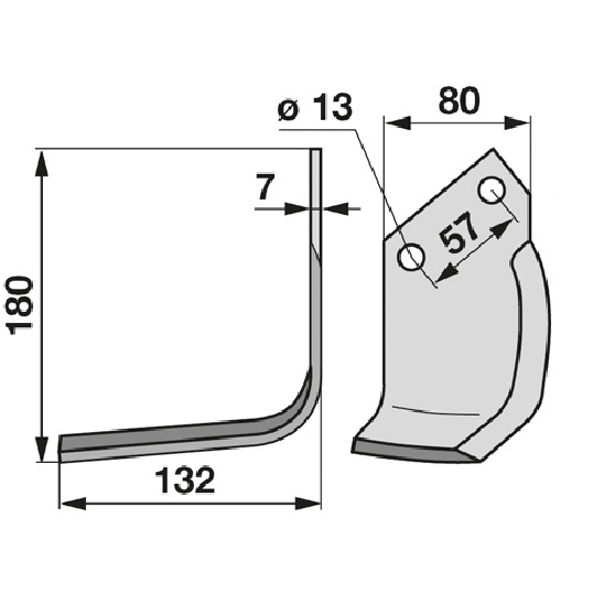 Cutit pentru freza rotativa 3900, 63592 Howard