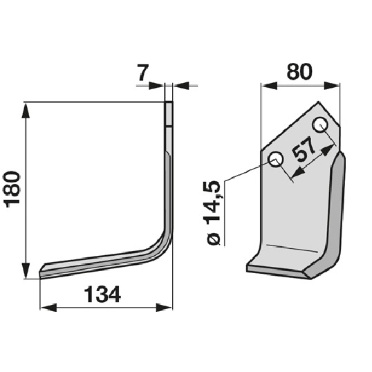 Cutit pentru freza rotativa 422513 Celli