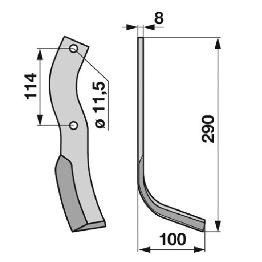 Cutit pentru freza rotativa 626094, 624399, 626090 Howard