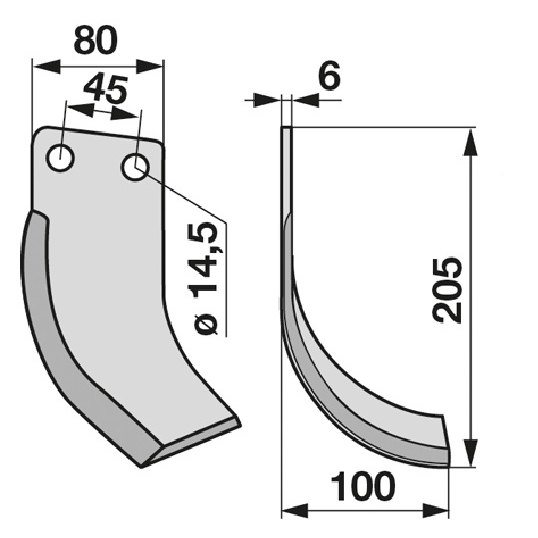 Cutit pentru freza rotativa RKB471-1560 Eberhardt