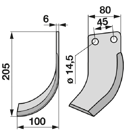 Cutit pentru freza rotativa RKB471-1561 Eberhardt