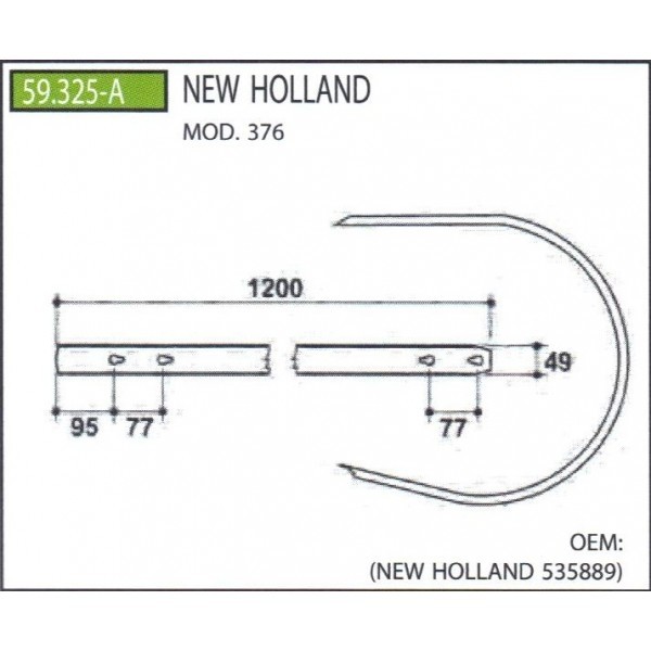 Tabla Pick-up New Holland 376
