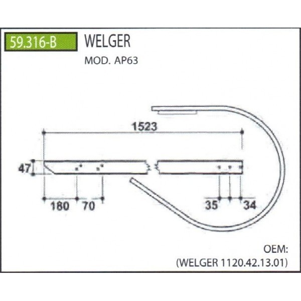 Tabla Pick-Up Pentru Welger AP63