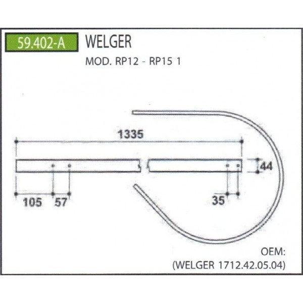 Tabla Pick-Up Pentru Welger RP15 59.402-A