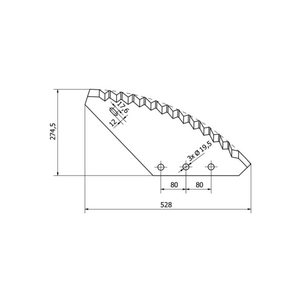 Cutit pentru vagon amestec furaje Omas, Unifeed 60903509, 70-134