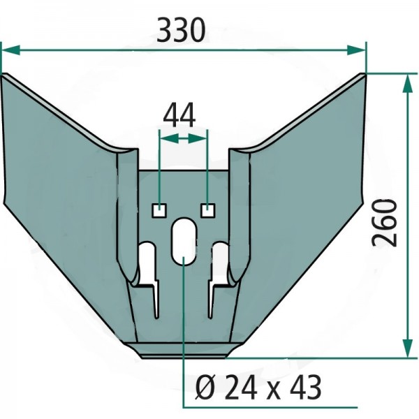 Brazdar cu aripi pentru cultivator Vogel & Noot G0350004