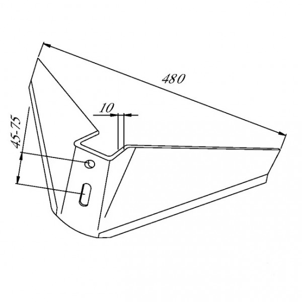 Brazdar cu aripi pentru cultivator Vogel & Noot, Kockerling CV008005, 560101