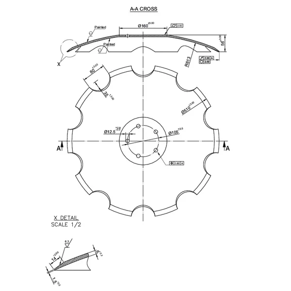 Disc crestat 28071305 Horsch 520x6 mm