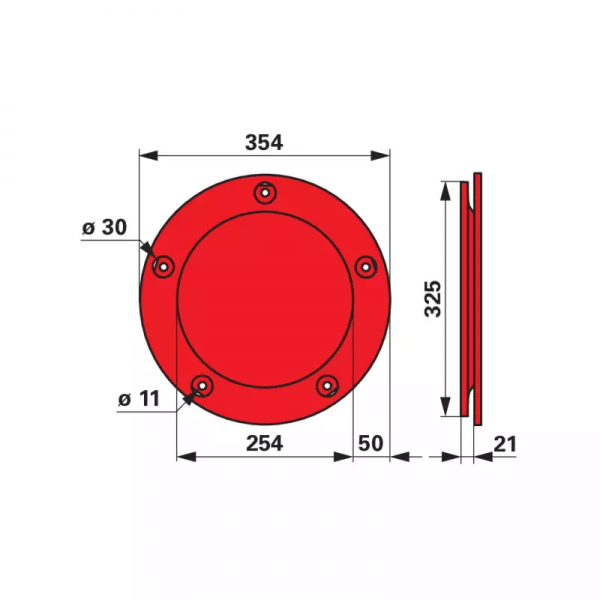 Disc de glisare 348650100 Pottinger