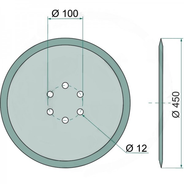 Disc neted pentru semanator 3490031 Lemken 450x3 mm