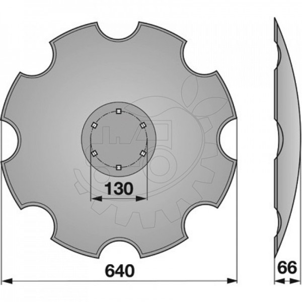 Taler disc crestat pentru plug Lemken 3490466 620x6 mm