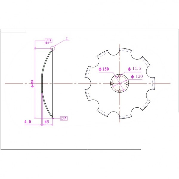 Taler disc crestat XL043 Amazone/BBG