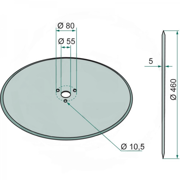 Taler disc neted Kverneland 056112 452x5 mm