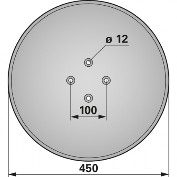 Taler disc neted Kverneland 076406 450x5 mm